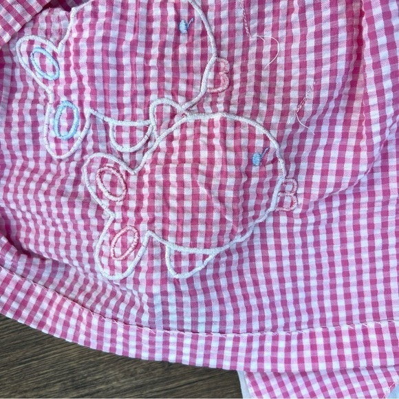 Samara Gingham Pinafore Dress with Fish girls size 2T - Picture 8 of 12